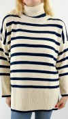 Striped tunic sweater