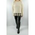 Frilled detailed creme pullover