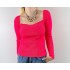 Pink neon knit blouse
