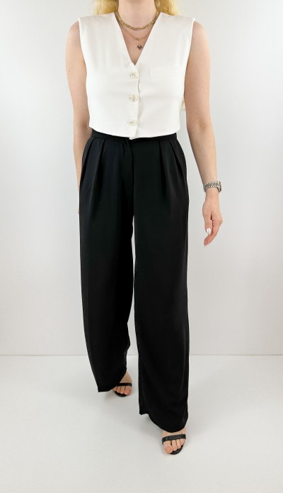 Kısa özel dikim beyaz yelek