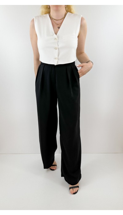 Kısa özel dikim beyaz yelek