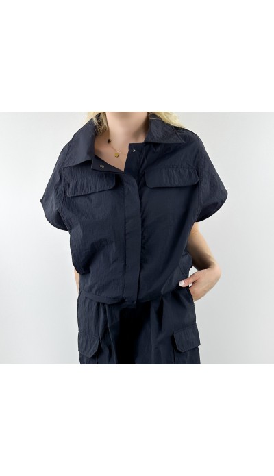 Lacivert tasarım yelek