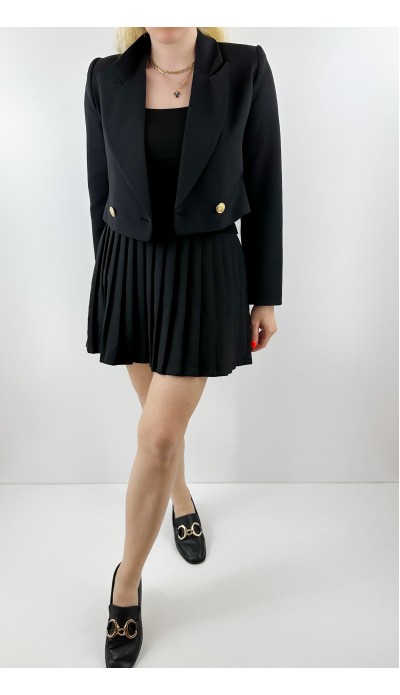 Siyah crop blazer