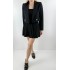 Siyah crop blazer