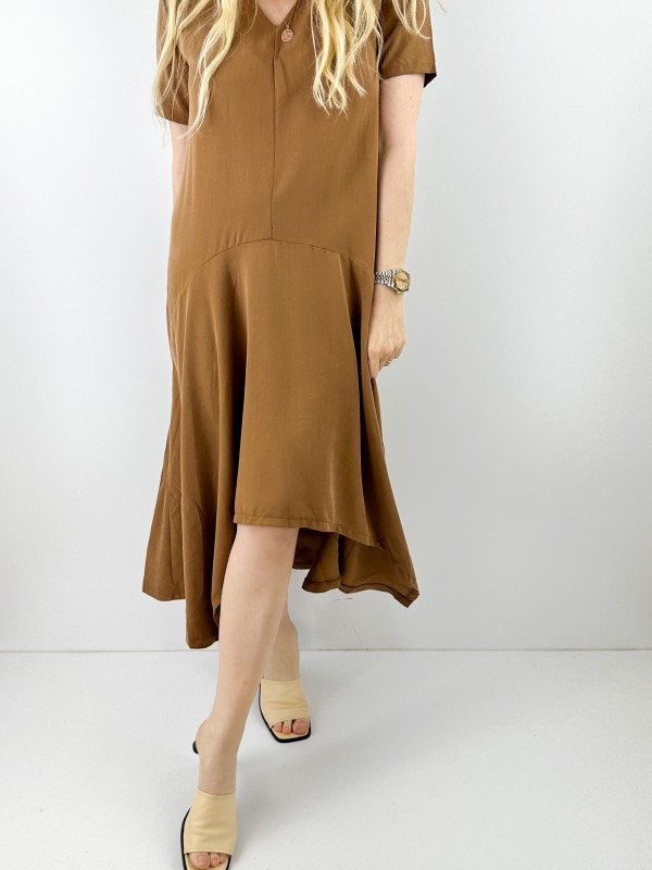 Camel asimetric dress