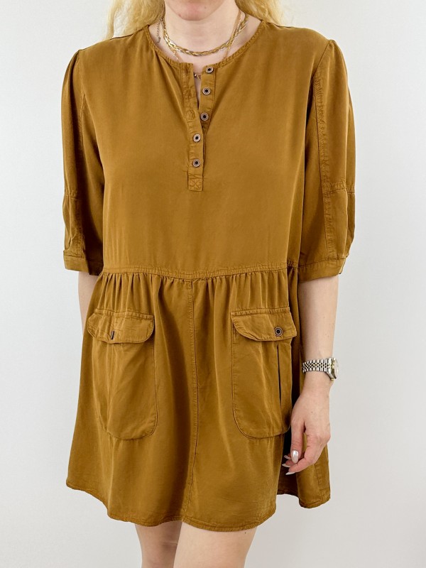 Camel tencel dress