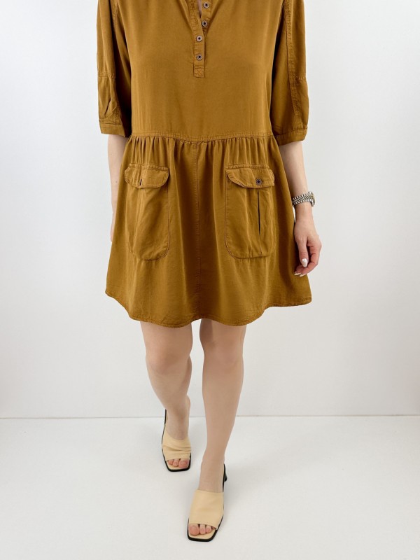 Camel tencel dress