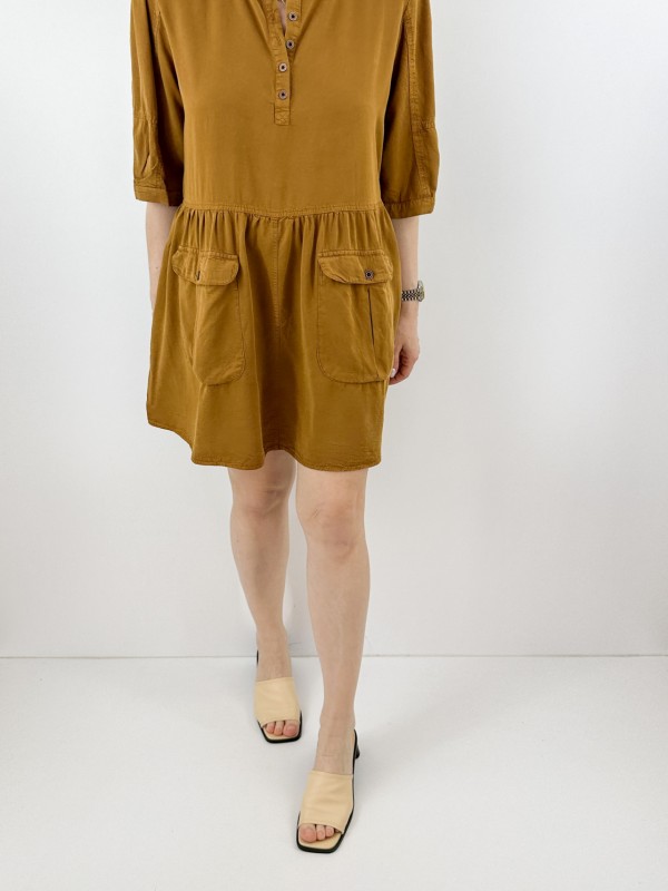 Camel tencel dress