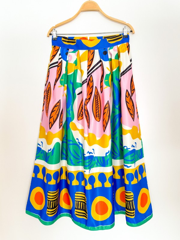 Special print maxi skirt