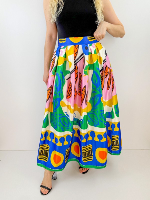 Special print maxi skirt