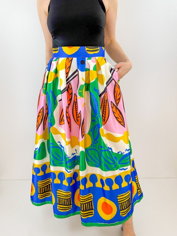 Special print maxi skirt