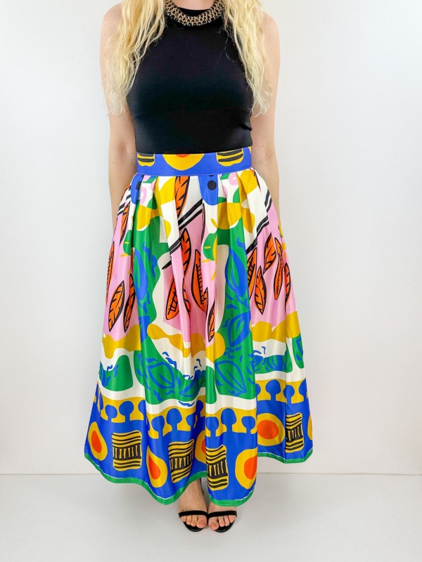 Special print maxi skirt