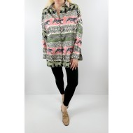 Safari saten tunik gömlek