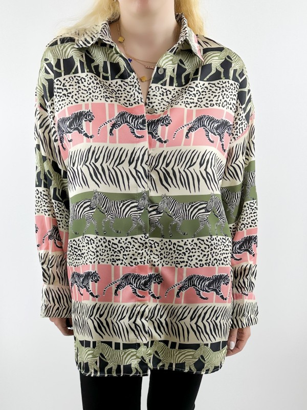 Safari sateen tunic shirt