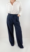 White striped palazzo pants