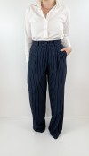 White striped palazzo pants