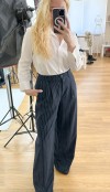 White striped palazzo pants