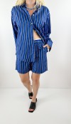 Striped shirt short set