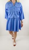 Linen shirt skirt set