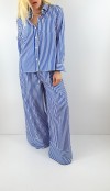 Blue printed poplin set