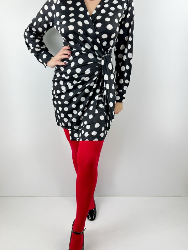 Polka dot printed dress