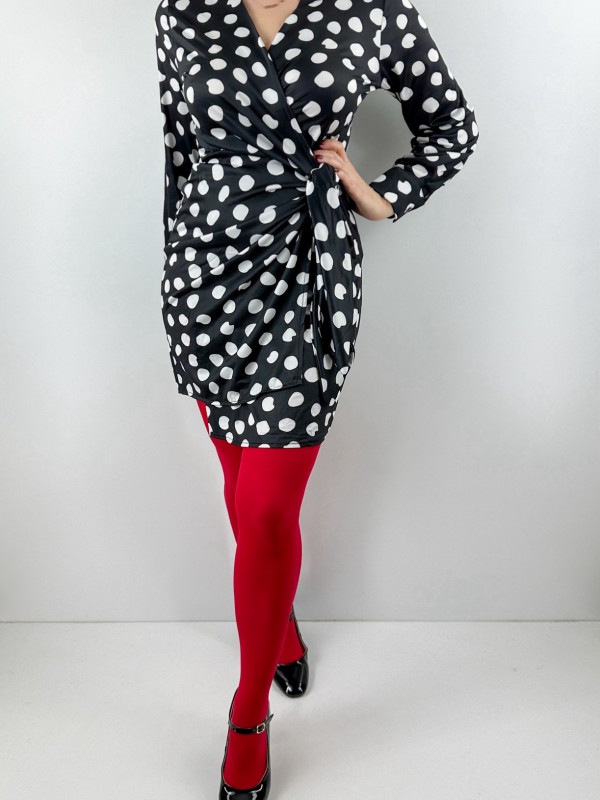 Polka dot printed dress