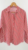 Red striped cotton shirt