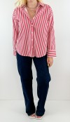 Red striped cotton shirt