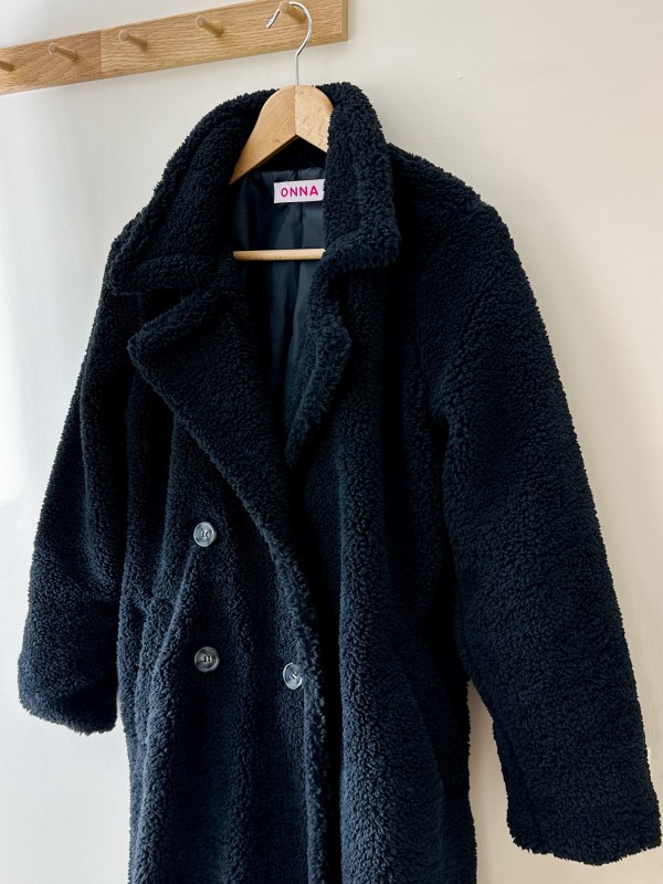 Black teddy coat