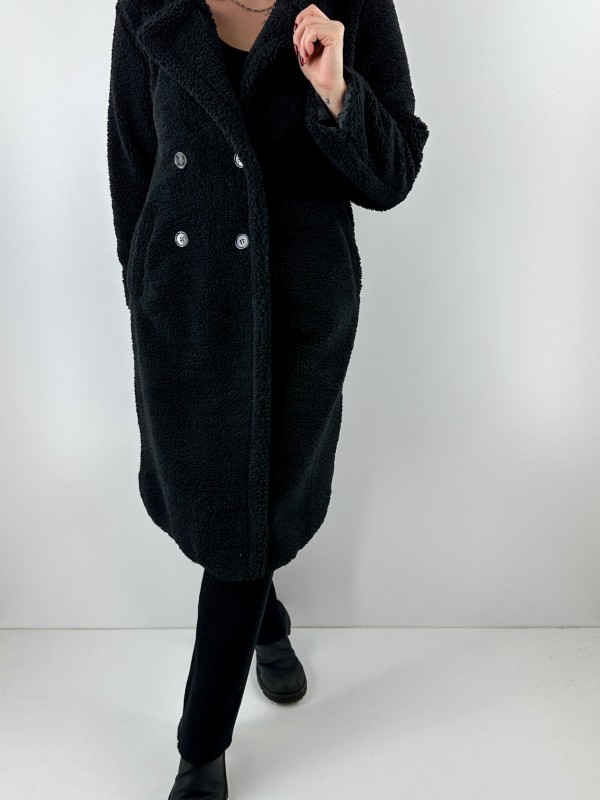 Black teddy coat