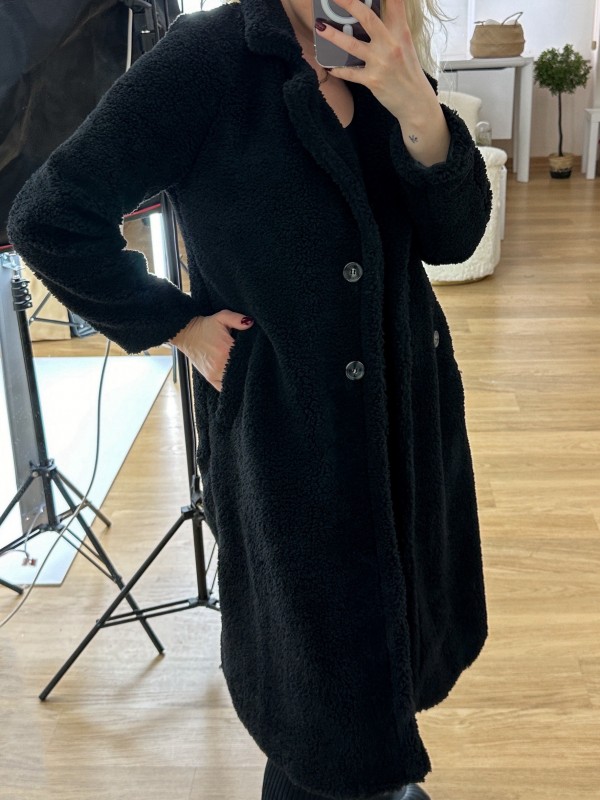 Black teddy coat