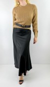 Gold foiled knit blouse
