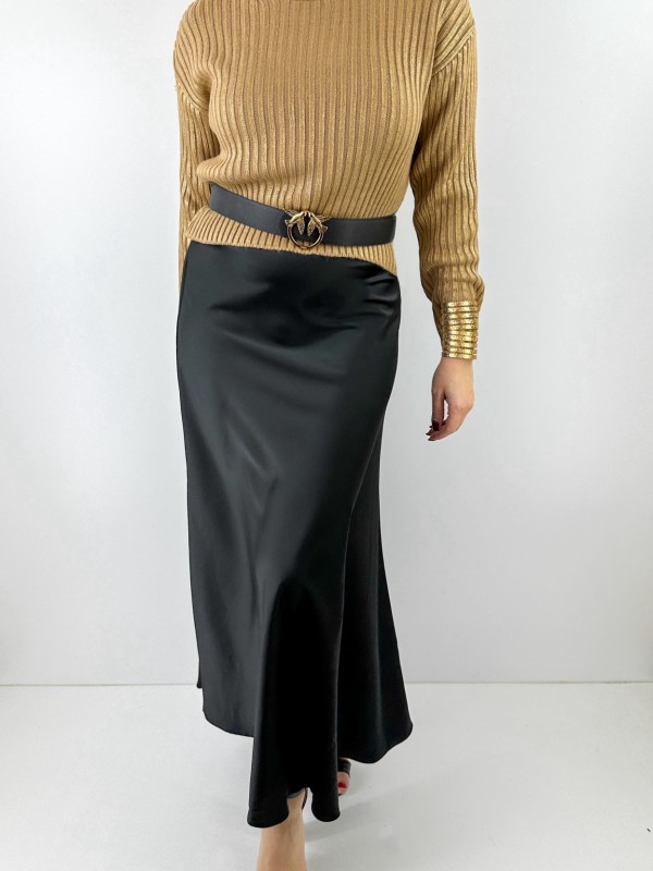 Gold foiled knit blouse