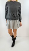 Distressed gray pullover