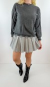 Distressed gray pullover
