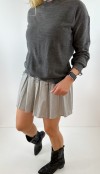 Distressed gray pullover