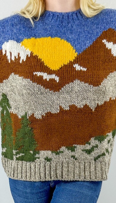 Manzara desenli ihracat kazak