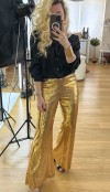 Altın rengi payet ispanyol pantolon