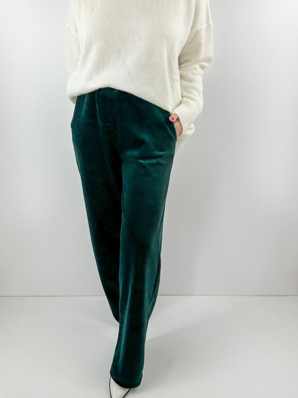 Velvet green pants