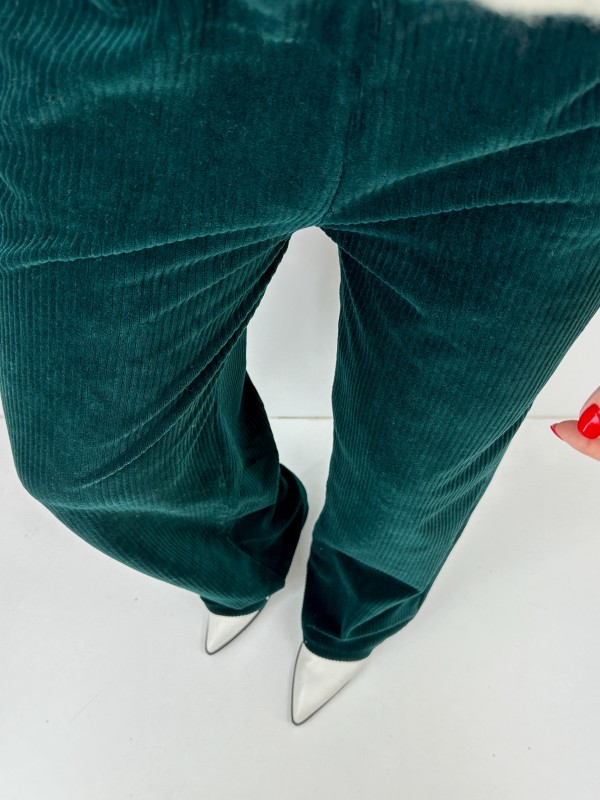 Velvet green pants