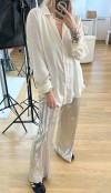 Silver sequin pants