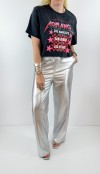 Metallic siver pants