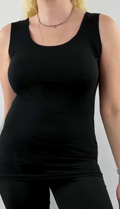 Siyah kalın askılı atlet