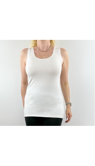 Krem kalın askılı atlet