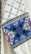 Blue embroidery detailed blouse