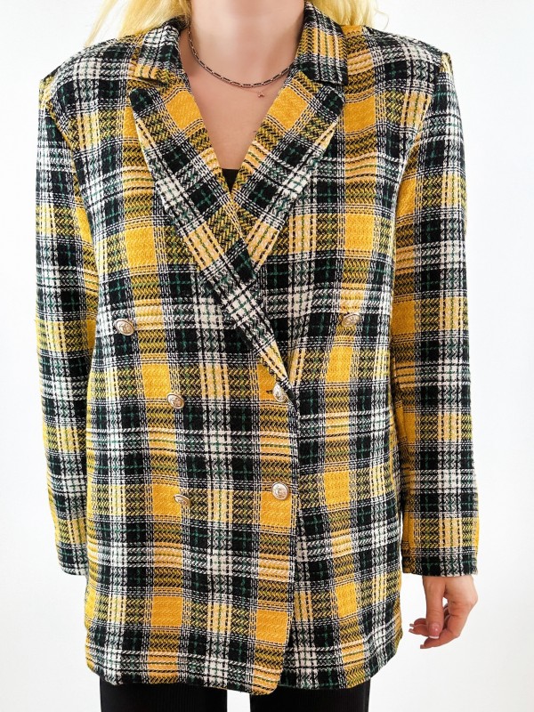 Yellow tweed jacket