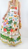Special print maxi chiffon dress