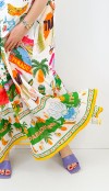 Special print maxi chiffon dress