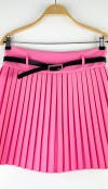 Pink pleated short skirt