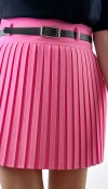 Pink pleated short skirt